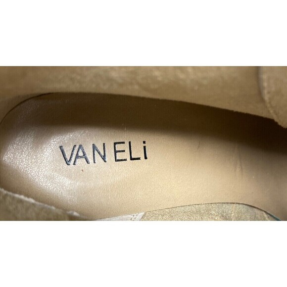 Vaneli Platform Boot Women's Size 7 M Davy White Studded Leather Buckle 4" Heel - Picture 9 of 9